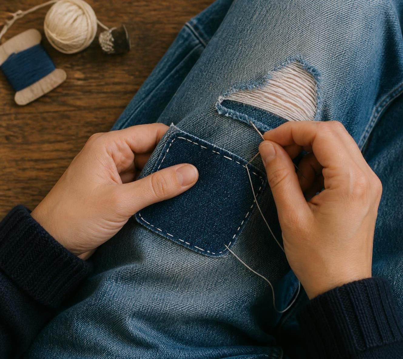 découvrez comment réparer facilement un jean déchiré entre les jambes sans utiliser de machine à coudre grâce à des astuces simples et rapides.