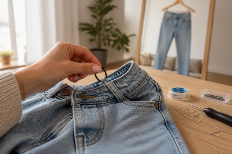 découvrez des astuces simples et efficaces pour resserrer un pantalon à la taille sans couture, et offrez-lui un ajustement parfait sans couture ni matériel compliqué.