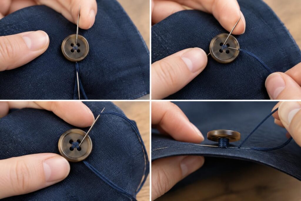 apprenez à coudre un bouton solidement grâce à un guide étape par étape : matériel nécessaire, techniques simples et astuces pour une fixation durable.