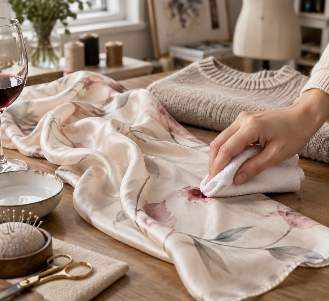 découvrez comment enlever efficacement une tache de vin rouge selon le tissu, avec des astuces adaptées au coton, à la laine, à la soie et aux tissus délicats.