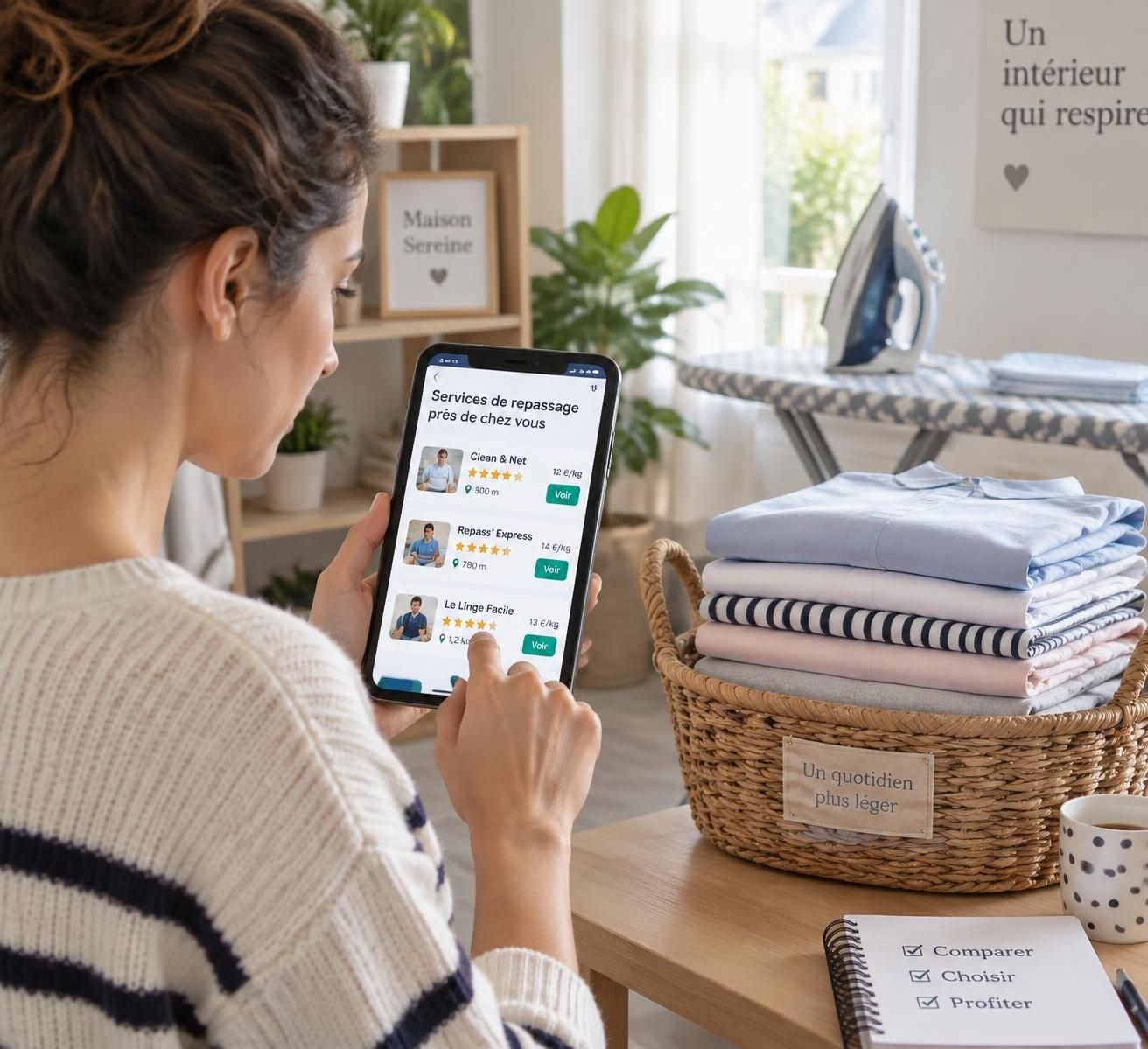 trouvez un service de repassage fiable et rapide près de chez vous : comparez les prestataires, les tarifs et les avis pour choisir en toute confiance.